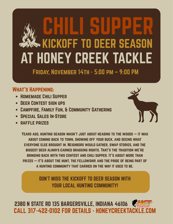 CHILI SUPPER – KICKOFF TO DEER SEASON